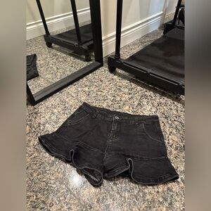 High-Waist Dark Gray Shorts